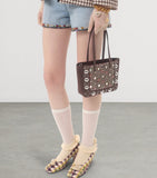 Valentino Garavani mini suede embroidered shoulder bag, UK version