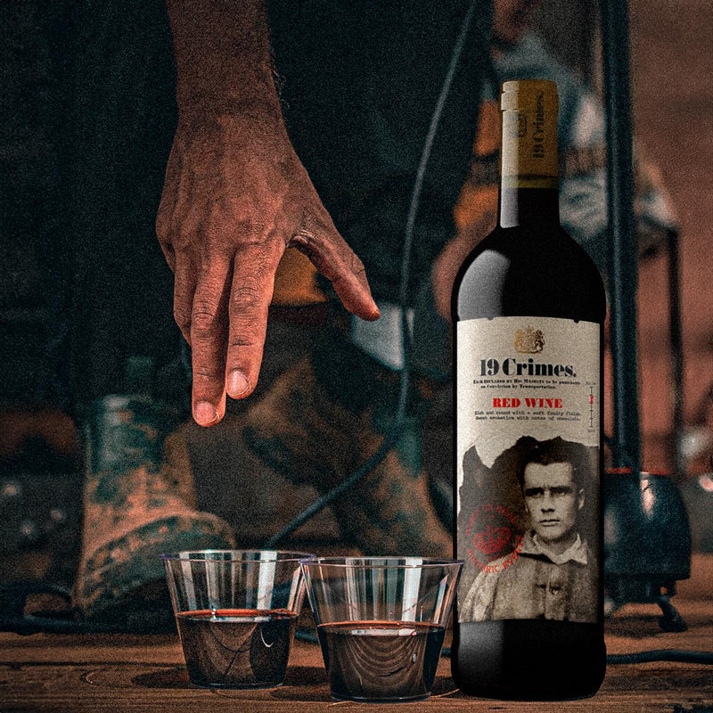 19 Crimes red wine blend 75cl - British product