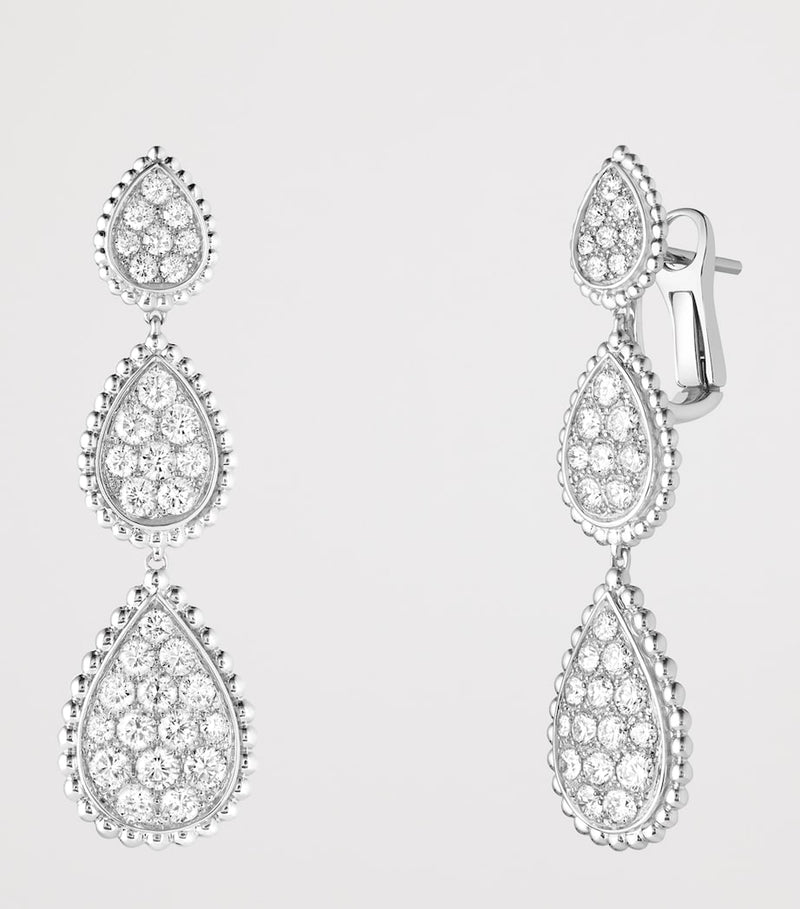 Boucheron Serpent Bohème pendant earrings white gold diamonds - British product