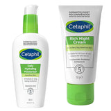 Cetaphil Day and Night Hydration bundle with moisturiser and cream - British product