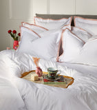 Celso De Lemos Super King duvet cover with Egyptian cotton and contrasting borders - British product