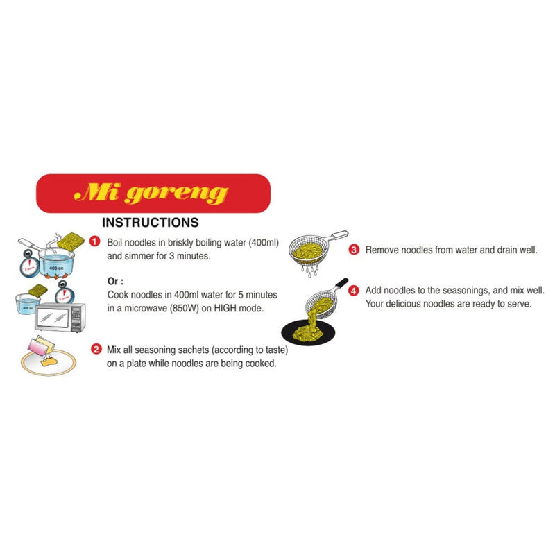 Indomie Mi Goreng Stir Fry Noodles 40 x 80g, UK version