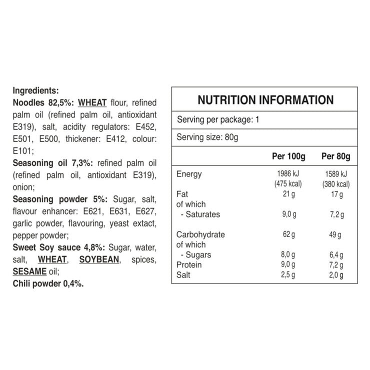 Indomie Mi Goreng Stir Fry Noodles 40 x 80g, UK version