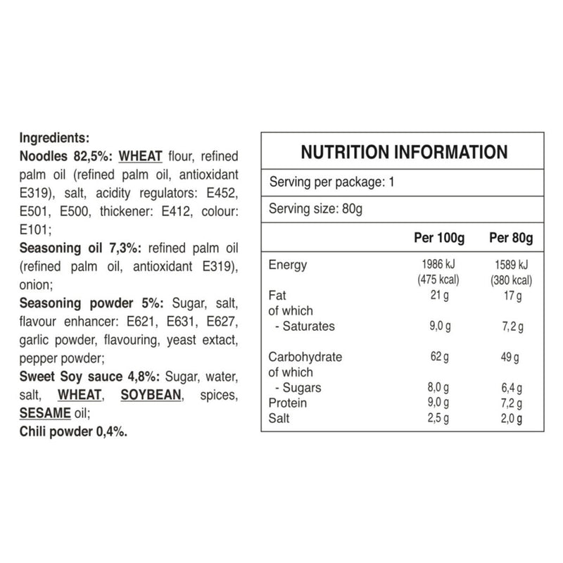 Indomie Mi Goreng Stir Fry Noodles 40 x 80g, UK version