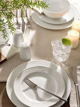 Next Malvern White Embossed Porcelain Dinner Set 12 Piece- Buy online at McGrocer