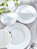 Malvern white embossed dinner set 12 piece (British brand)