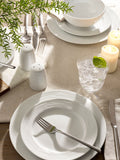 Malvern white embossed dinner set 12 piece (British brand)