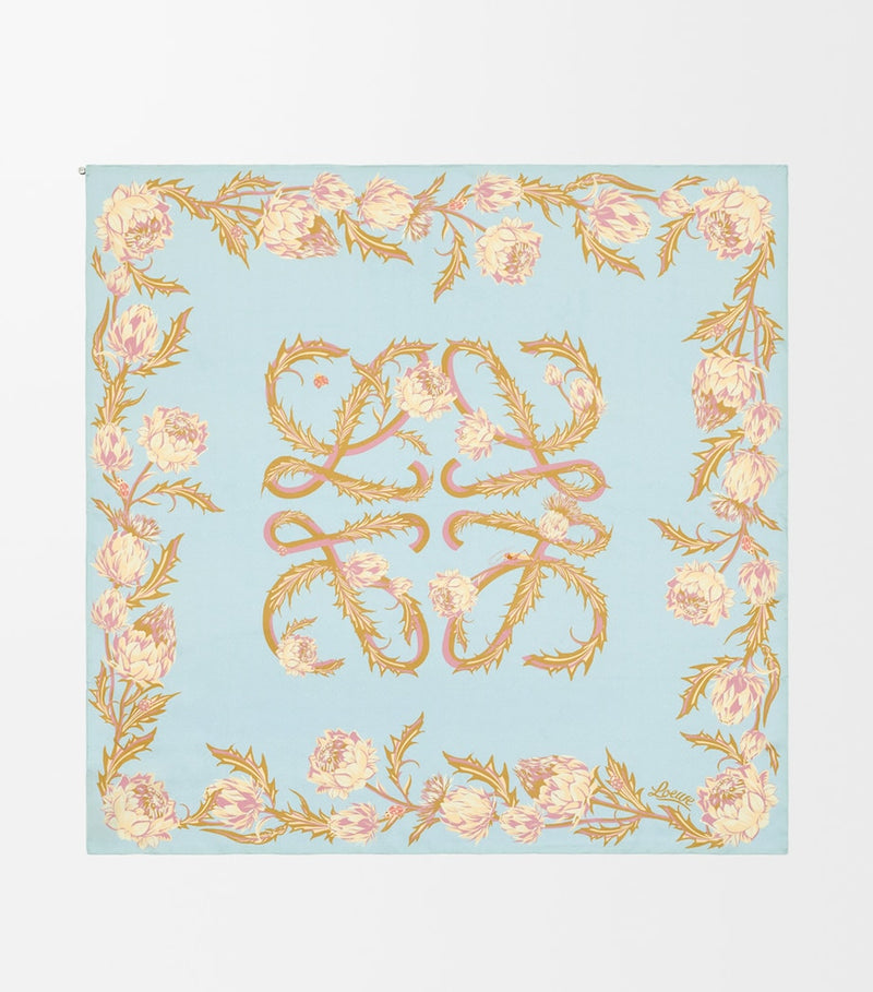 LOEWE silk anagram scarf Paula's Ibiza 90x90cm - British product
