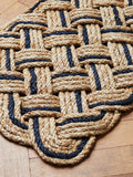 Laura Ashley natural gold braided jute door mat 45x75cm, imported from the UK