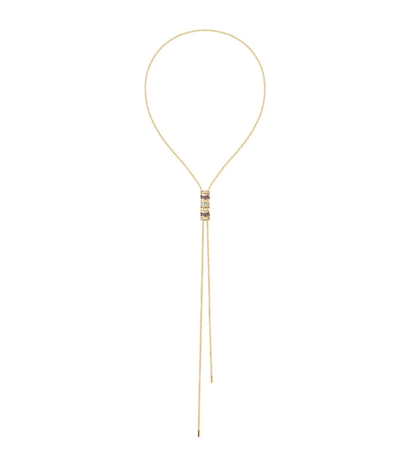 Boucheron Quatre classique tie necklace in yellow gold and diamonds (British brand)