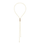Boucheron Quatre classique tie necklace in yellow gold and diamonds (British brand)