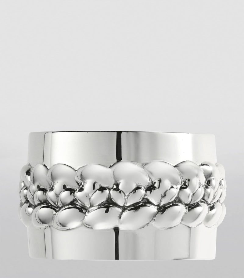 Christofle silver-plated Babylone napkin ring - British product