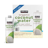 Kirkland Signature Organic Coconut Water No Sugar 9x1L, imported from the UK