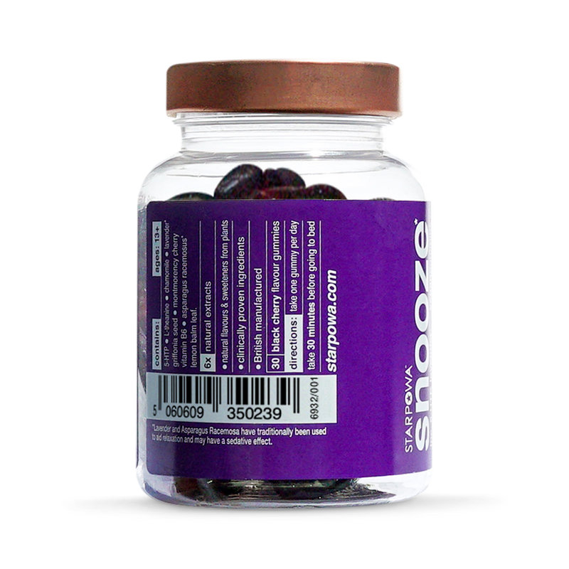 Starpowa Snooze black cherry gummies 30 pack (British brand)