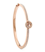 Harrods Boodles Rose Gold and Diamond Roulette Flip Bangle 47mm x 57mm- Buy online at McGrocer