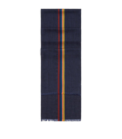 Harrods Paul Smith Virgin Wool-Blend Central Stripe Scarf- Buy online at McGrocer