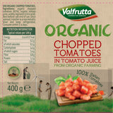 Valfrutta organic chopped tomatoes 12x400g, UK version