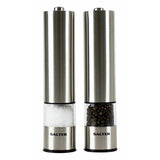 Salter electronic salt and pepper mill set in silver (British brand)