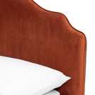 Habitat double velvet bed frame in orange, UK version