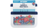 Argos Smash Navy Blue Reusable Sandwich Bags Pack of 2- Buy online at McGrocer