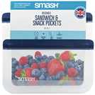 Smash navy blue reusable sandwich bags pack of 2 (British brand)