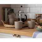 Habitat matte grey mushroom mugs set of 4, UK version