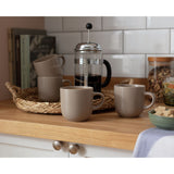 Habitat matte grey mushroom mugs set of 4, UK version