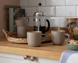 Habitat matte grey mushroom mugs set of 4, UK version