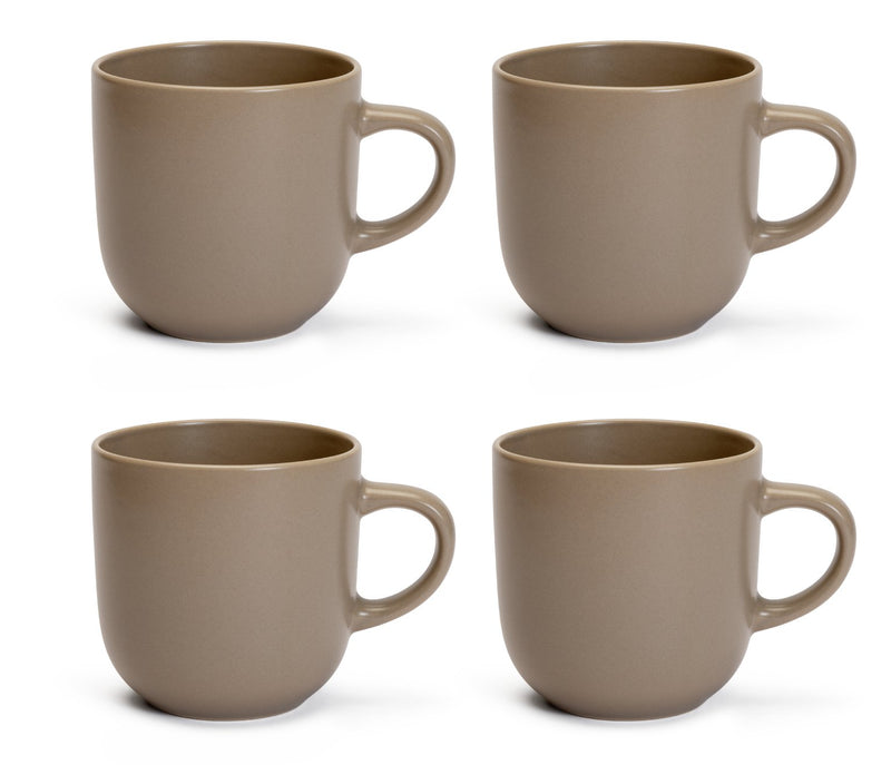 Habitat matte grey mushroom mugs set of 4, UK version