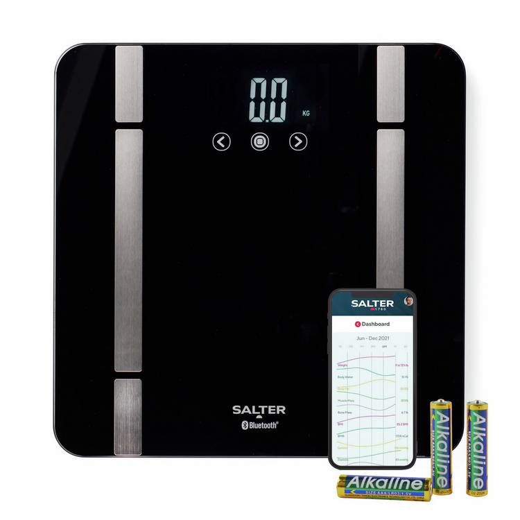 Salter Bluetooth smart analyser bathroom scale black - British product