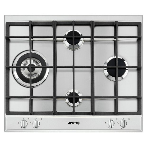 Smeg Cucina stainless steel 60cm gas hob (British brand)
