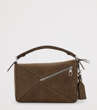 LOEWE Small Suede Featherlight Puzzle top-handle bag (British brand)