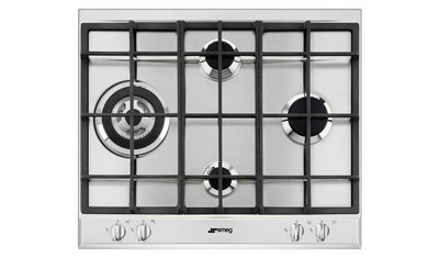 Plaque de cuisson à gaz Smeg Cucina P261XGH 60 cm Acier Inoxydable