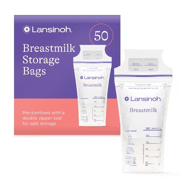 Lansinoh breastmilk storage bags 50ct pouches, UK version