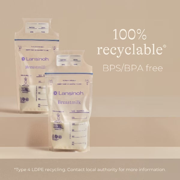 Lansinoh breastmilk storage bags 50ct pouches, UK version