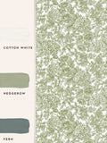 Laura Ashley Moss Green Louise wallpaper 10m roll, imported from the UK
