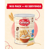 Cerelac wheat infant cereal with milk 1kg (British brand)