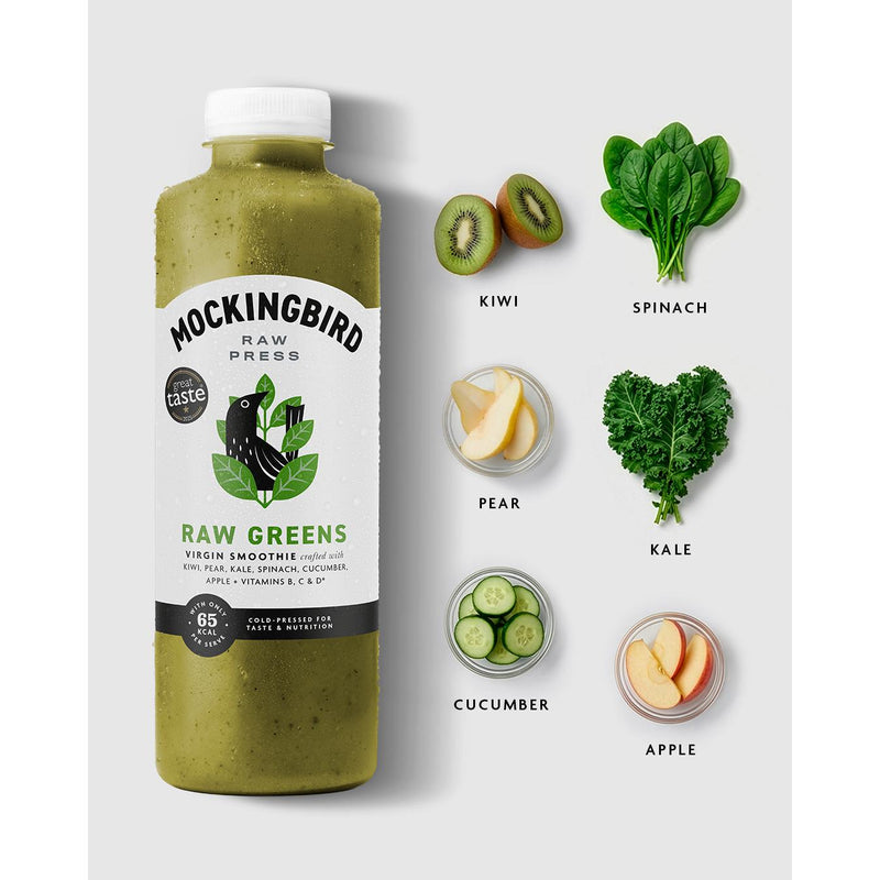 Mockingbird Raw Press Raw Greens smoothie 750ml - British product