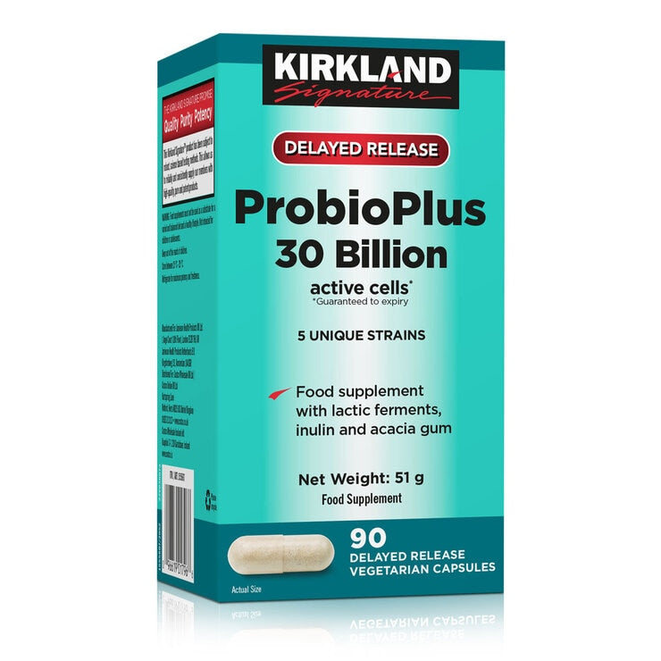 Kirkland Signature ProbioPlus 30 Billion probiotic supplement 90 capsules, imported from the UK