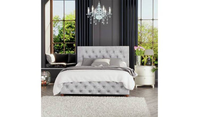 Argos LLB Luna Velvet Silver Ottoman Bed Frame Superking- Buy online at McGrocer