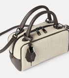 Brunello Cucinelli small woven Explorer Boston top-handle bag, UK version