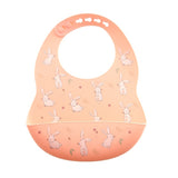 Ziggle Catch It Silicone Bib Pink Bunnies One Size (British brand)