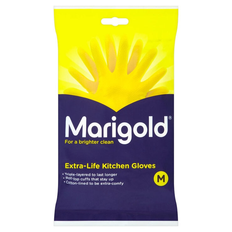 Marigold Extra Life Kitchen Gloves 6 Pack Medium, imported from the UK