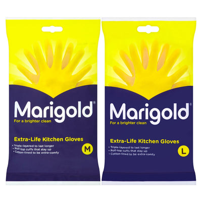 Costco UK Marigold Extra Life Rubber Kitchen Gloves 6 Pack- Buy online at McGrocer
