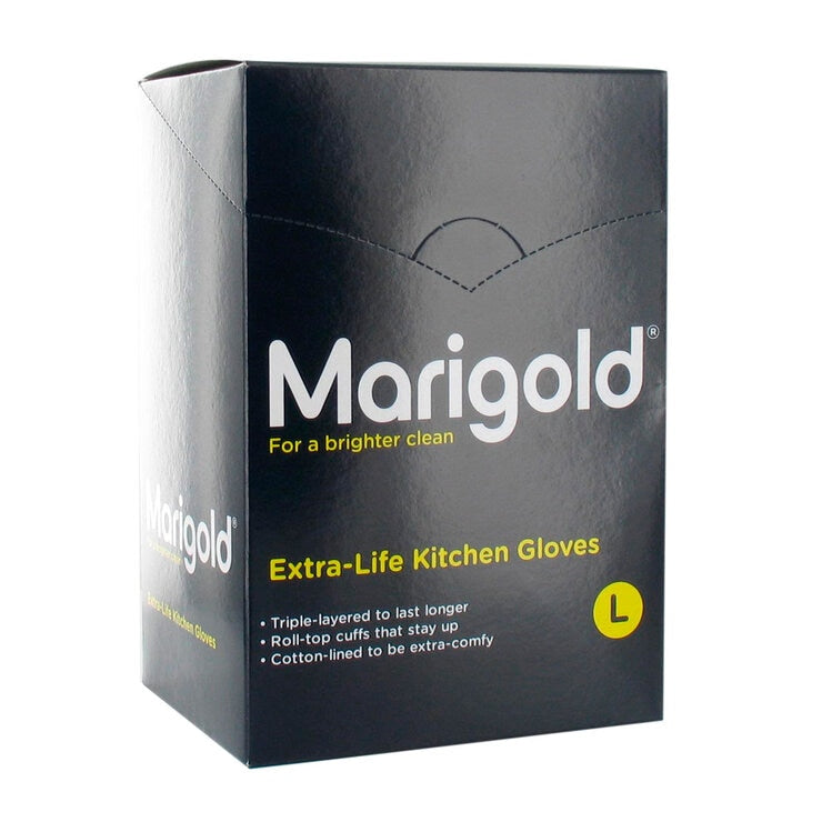 Marigold Extra Life Kitchen Gloves 6 Pack Large, imported from the UK