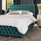 LLB Seren Velvet Kingsize Ottoman Bedframe Emerald, UK version