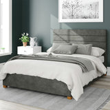 Argos Aspire Kelly Linen Superking Ottoman Storage Bedframe Granite- Buy online at McGrocer