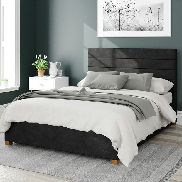 Aspire Double Ottoman Bedframe in Charcoal - British product