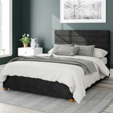 Argos Aspire Kelly Linen Double Ottoman Bedframe in Charcoal- Buy online at McGrocer