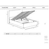 Aspire Double Ottoman Bedframe in Charcoal - British product